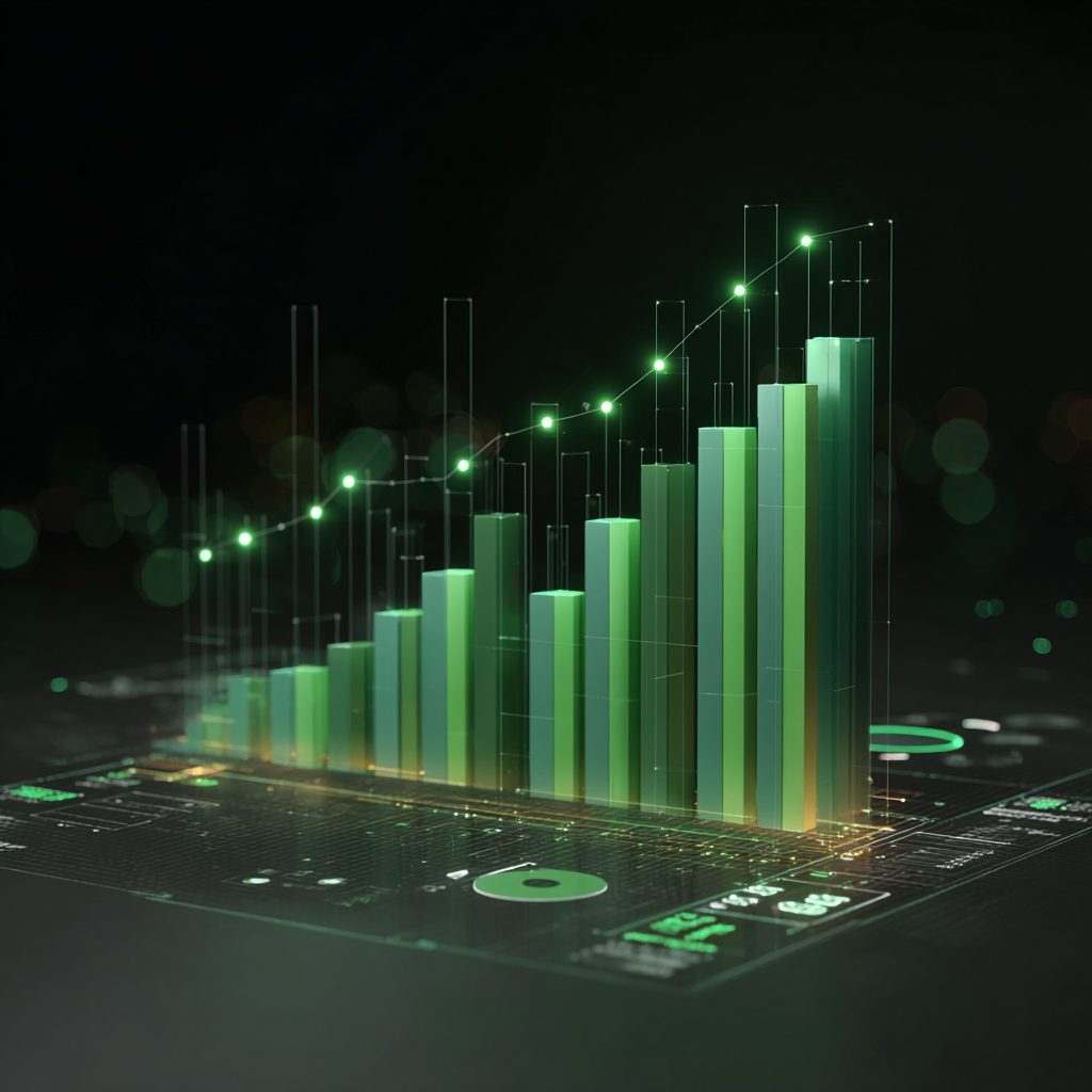 Illustration des wachsenden Volumens von RLUSD in Diagrammform